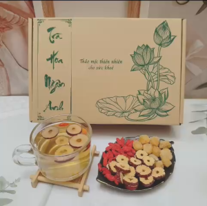 ✅Hộp trà long nhãn táo đỏ kỷ tử sấy khô dưỡng tâm bổ máungủ ngonđẹp da giảm cân Trà Hoa Ngân Anh