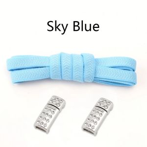 1 Pair Magnetic Shoe Laces Without Ties Elastic Shoelaces Flat Precision Compilation Lazy Shoes Lace Diamond Metal Lock