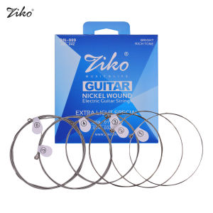 ZIKO DN-009 Extra Light Guitar Strings for Electric Guitars Hexagonal Core Namo Coating Nickel Winding 6pcs Strings Set