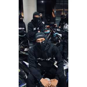 Arshanda Jaket Balaclava Black DOTHFLOW Sweater Hoodie Double Zipper Cotton Flecce 280gms M-XXL Best Quality