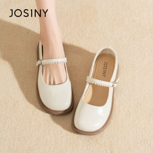 Josiny | Ribbon Lace-up Mary Jane Flat Shoes