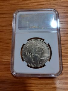 1977 Malaysia 100th Anniversary of Natural Rubber Getah Asli Commemorative Coin Ringgit RM1 With Slab Holder Coin Collection Collectibe