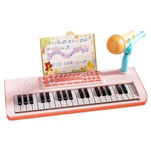 BABYSHOME | Kids Beginner Electronic Piano with Microphone 2/3/5 Years