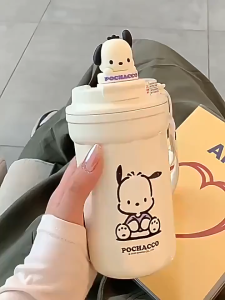 tumbler Coffee Mug Coffee Tea 480ml Sanrio 3D Doll Clip Tahan Panas Dingin Stainless Steel -128
