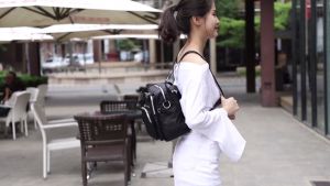 Tas Wanita Import Jinjing Dan Selempang BOBO BB6696 6696 Bordir 3 In 1 Bahan Parasut Kualitas Super