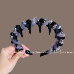 Anti-Slip Toothed Hairband Womens New 2025 Luxury Sensation Daily Outdoor Wearable Fabric Hairband for Washing Face And Hairpin