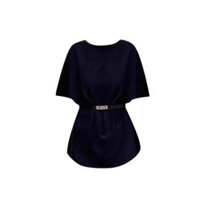 YUEZHONGWEI | French V-neck Ice Silk Knitted Top Black Short Sleeve Summer Womens Fashion Preppy Style High Design Sensation Loose Fit Comfortable