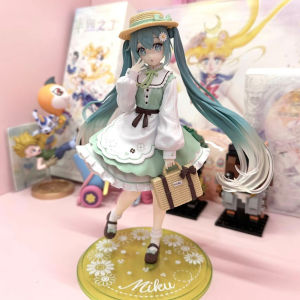 Bandai | Anime Hatsune Miku 20cm Spring Countryside Style Collectible Anime Figures Action Kwaii Miku PVC Peripheral Model Toys Kid Gift