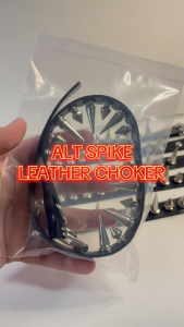Harajuku Punk Extra Long Spike Leather Choker - Gothic Grunge Metal Egirl y2k Metalhead