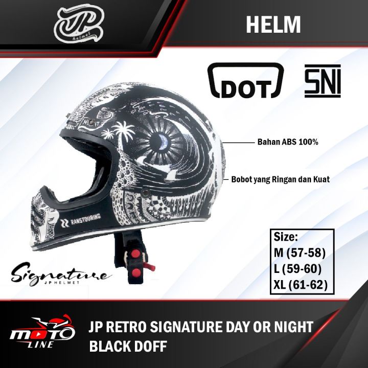 HELM JPX FULL FACE JP SIGNATURE RANS DAY OR NIGHT BLACK DOFF | Lazada ...