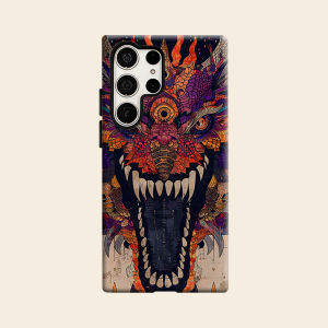 BILIBILI | Vintage Dragon Totem Luxury Fashion Full Lens Protective Case for Samsung Galaxy S26 S25 S24 A56 A36 Plus Ultra