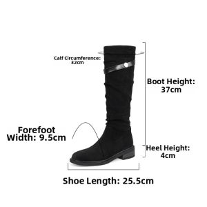 Josiny | Retro Brown Meilad Crinkled Tall Stack Womens Boots