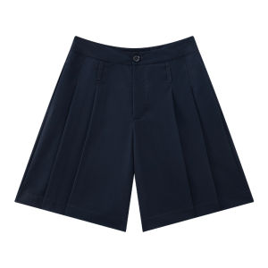 KUHNMARVIN | Quần Short Nếp Nhăn Phong Cách Đơn Giản Sang Trọng Dành Cho Phụ Nữ Quần Ống Rộng