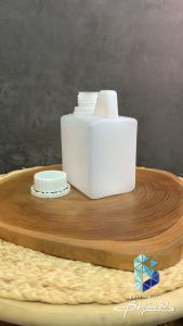 (90 pcs) JERIGEN 500ml Kotak / JERRYCAN 500ml HDPE Warna Putih Natural