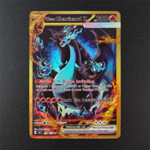 Bandai | Self Made PTCG Pokemon English Charizard ex High Quality Game Anime Collectible Card Toy