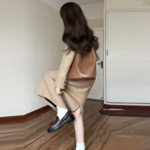 CHANGTONG | Korean Style Winter Outfit Thickened Coat And Mini Skirt Set Elegant Ladylike Two-Piece Ensemble Fashionable And Stylish