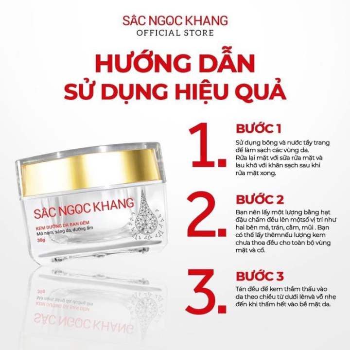Kem Dưỡng Da Ban Đêm Sắc Ngọc Khang 10g chiết suất từ thiên nhiên giúp ...