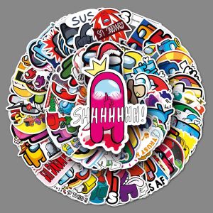 100-Piece Set Waterproof Stickers for Tablet And Car Doodle Creative Graffiti Design Cartoon Game Among Us Theme