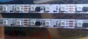 Lampu Strobo kaca ukuran 2baris 50cm 12Volt running otomatis modul lampu senja kota