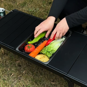 CLS Outdoor HEAVY-DUTY อ่างล้างจาน สแตเลส 201  แค้มป์ปิ้ง สามารถใช้งานกับโต๊ะ IGT หลายแบบ พกพาสะดวก สินค้าพร้อมส่งจากไทย