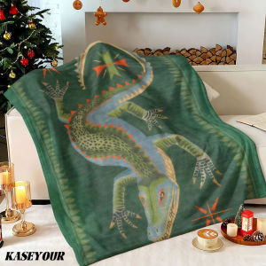 Beast Kingdom | Mythical Lizard Tapestry Winter Summer Flannel Blanket Throw Fleece Soft Fuzzy Plush Cozy Fleece Blankets for Sofa Ideal Gifts