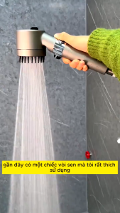 Vòi Sen Tăng Áp Cao Cấp 3 Chế Độ – Thiết Kế Hiện Đại Siêu Bền Tiết Kiệm Nước