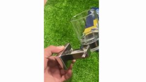 Kệ ly KAG-KLB34 bao gồm 1 ly thủy tinh để bàn chải kem đánh răng giá ly đế đúc vuông cao cấp inox 304 Nhật Bản sang trọng thiết kế tuyệt đẹp