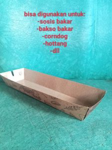 100pcs paper tray sosis/corndog dll