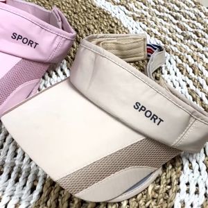 Topi Wanita Korea Sport Olahraga Senam Golf Double Slide Visor Pelindung Anti Sinar UV Style Outdoor
