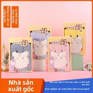 Cute Portable Hamster Plush Cover Notebook