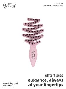 KRRAMEL | Portable Volumizing Cushioned Boar Bristle Mini Comb