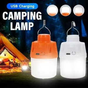 USB Rechargeable LED Camping Lantern High Brightness Portable Outdoor Light Emergency Tent Lamp for Fishing Hiking Night Use
