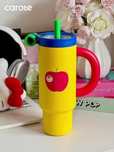 CAROTE | Ly Giữ Nhiệt Dung Lượng Lớn Có Phủ Gốm và Ống Hút 