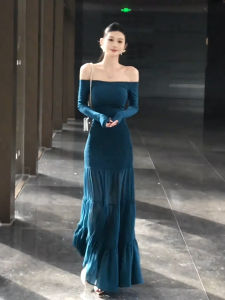 SHANGSHA | Elegant Noble Goddess Style Classy Off Shoulder Dress Set
