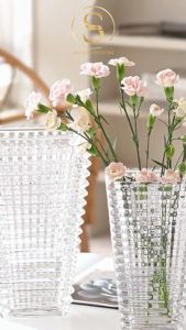 Bình Hoa Pove Thủy Tinh Cao Cấp Sang Trọng Decor Phòng Khách Phong Cách Hiện Đại