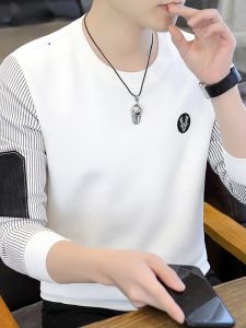 ROMON | Loose Casual Long Sleeve Mens Sweatshirt Romon Youth Bottoming Shirt Urban Fashion Antimicrobial Polyester Fiber T-Shirt