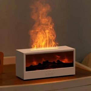 Máy Tạo Hương Thơm Mô Phỏng Ngọn Lửa 3D Máy Tạo Độ Ẩm Tinh Dầu Với Đèn Nền Nhiều Màu Sắc Và Điều Khiển Từ Xa Cho Gia Đình