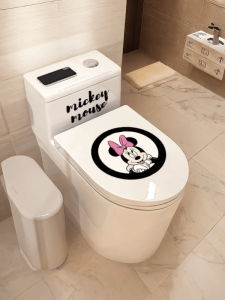 สติกเกอร์ติดกระจกปีใหม่มิกกี้2024สติกเกอร์ติดฝาชักโครกห้องน้ำแบบออริจินอลของตกแต่งสติกเกอร์ติดชักโครกห้องน้ำกันน้ำ