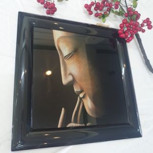 Tranh sơn mài vẽ tay Tượng Phật cao cấp Thanh Bình Lê