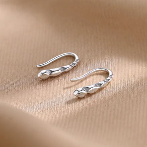 Fashion Irregular Stud Earrings For Women Girls Silver Color Geometric Minimalist Ear Accessories Jewelry