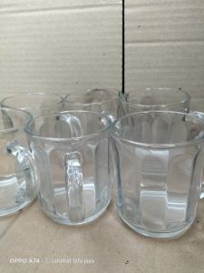 TERMURAH!! GELAS KOPI/CANGKIR KOPI (6PCS) GELAS KACA TEBAL POLOS