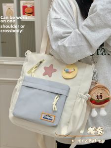 Large Capacity School Bag Japanese Style Girls Campus Single Shoulder Handbag Lightweight Crossbody Bag for Class And Tutoring