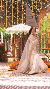 [PRE-ORDER] BOLLYWOOD BLOCKBUSTER WEDDING SHARARA WITH SEQUNCE LACE BORDER DUPPATTA[DELIVERY TIME 12DAYS]