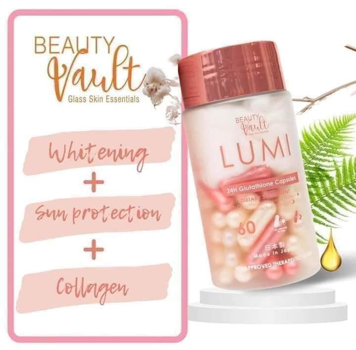 lumi glutathione philippines BEAUTY VAULT 24H Capsules (60 Caps) 1 Box : Health & Household just pure beauty support in every capsule Lumi 24H Glutathione Capsules by