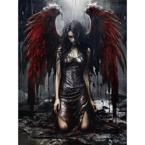 500 1000 1200 2000pcs Jigsaw Puzzle Fallen Angel Women Dark Gothic Art Picture For Adults Home Decor Family Game Gift