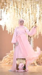 Meira Dress Shimmer Silk Payet Gamis Lebaran Viral Tiktok Dress Wanita Terbaru 2023 Kekinian Murah