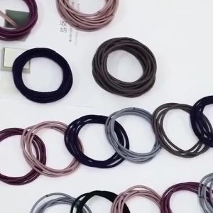 (100 PCS) Ikat Rambut Karet Polos Elastis Gaya Korea untuk Wanita / Karet Rambut