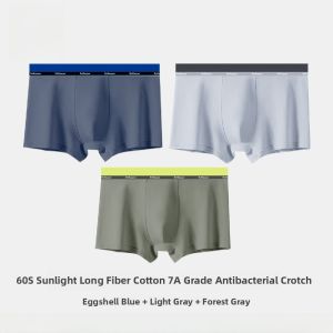 Miiow | Mens Pure Cotton Sporty Briefs Breathable Antibacterial Mid-Waist Shorts Underwear Catman 2024 New Style Comfortable Boxer Briefs