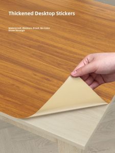 Waterproof Oil-resistant Woodgrain Desktop Sticker Self-adhesive Furniture Refurbishment Tablecloth Tea Table Office Desk PVC Wall Decal