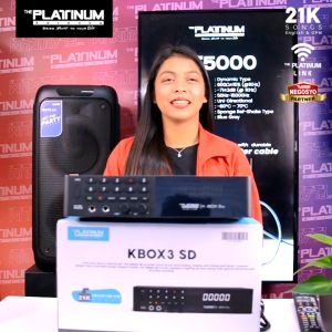 Platinum Karaoke KBOX3 SD Player with 23K++ English/OPM Songs with Wired Microphone